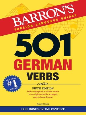 cover image of 501 German Verbs